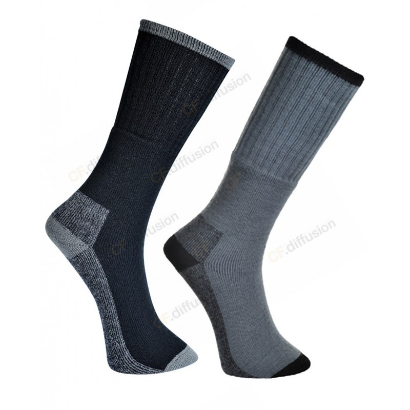 CHAUSSETTES DE TRAVAIL PACK DE 3 PAIRES GRIS/NOIR