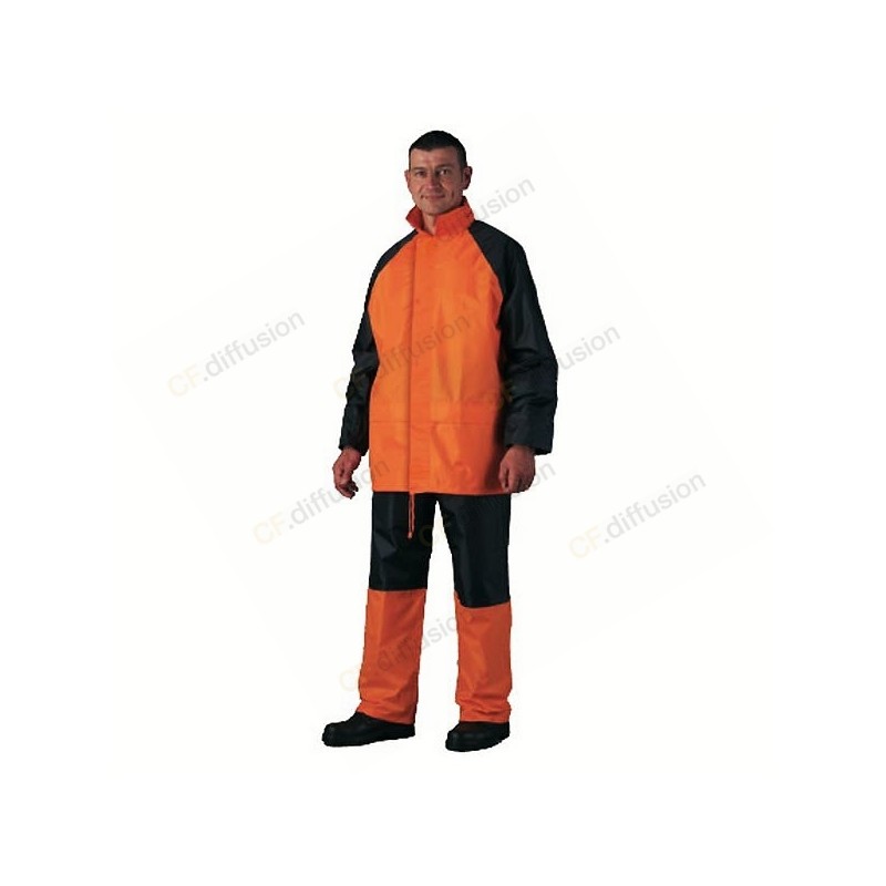 Ensemble de pluie imperméable Coverguard 5PLS120 Orange.