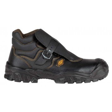 Chaussure de sécurité spécial soudeur COFRA TAGO S3 SRC Noir. Vu de côté