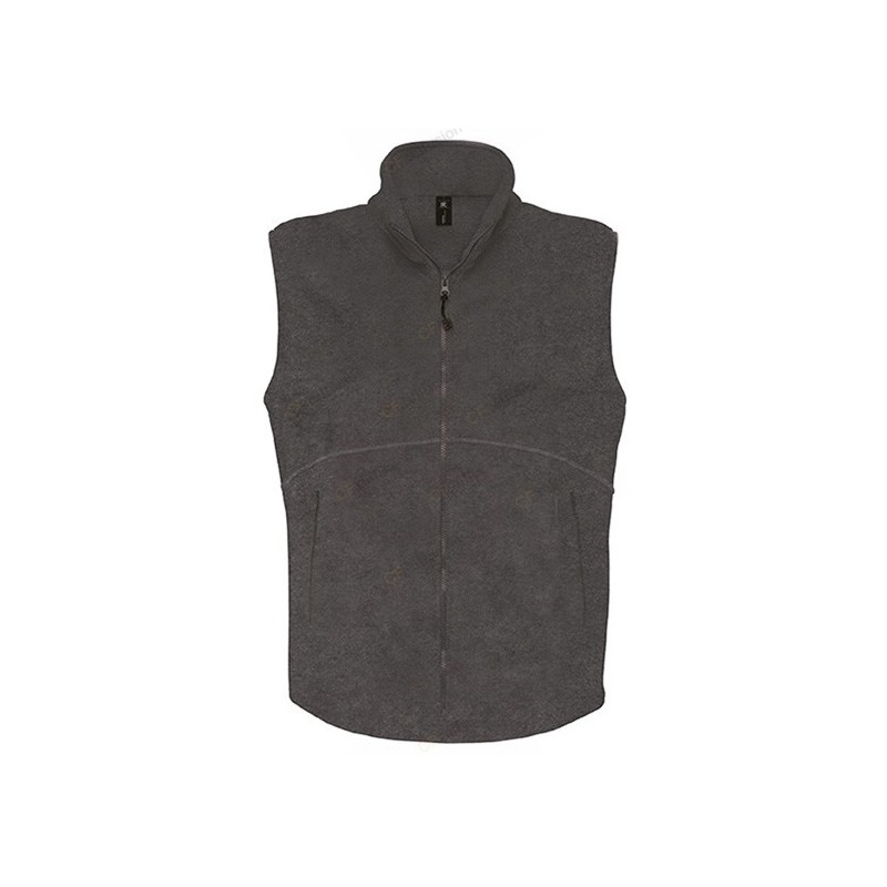 Gilet polaire B&C Gris. Vu de face