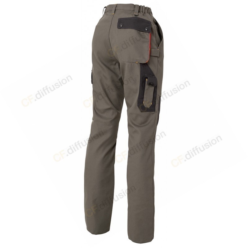 Pantalon de travail MOLINEL 20464101232 Gris carbonne / Orange