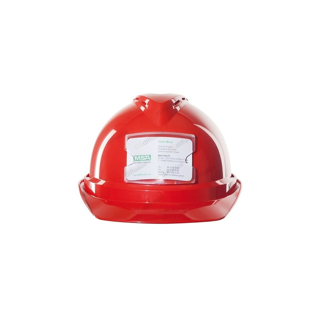 Casque MSA V-Gard 500 Porte-badge ventilé Fas-Trac III Bandeau PVC