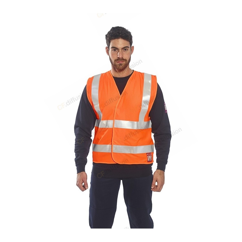 GILET DE SIGNALISATION FLUORESCENT JAUNE