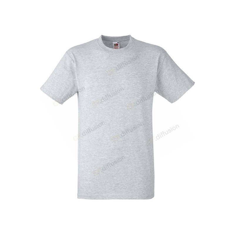 Tee shirt manches courtes Fruit Of The Loom SC190 Gris. Vu de face