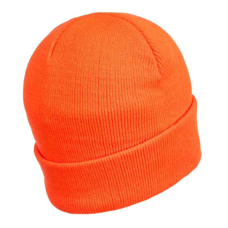 STOKER : Bonnet en spandex avec lumière LED rechargeable. Orange