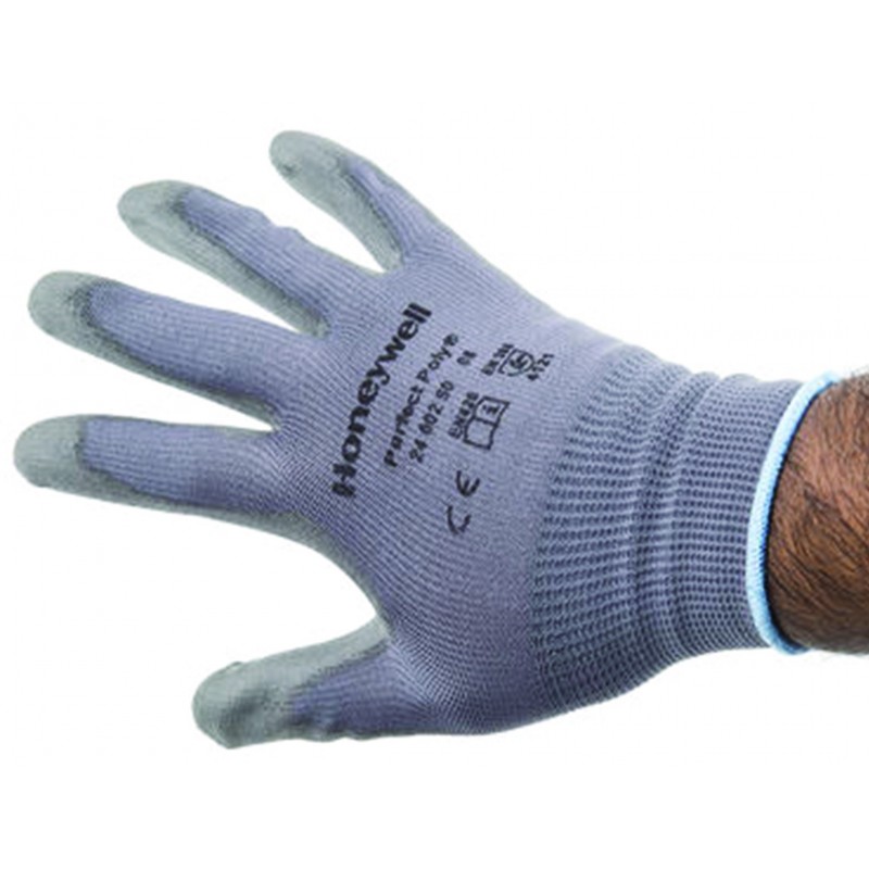 Gants tricotés en polyamide et polyuréthane HONEYWELL - Poly Gris