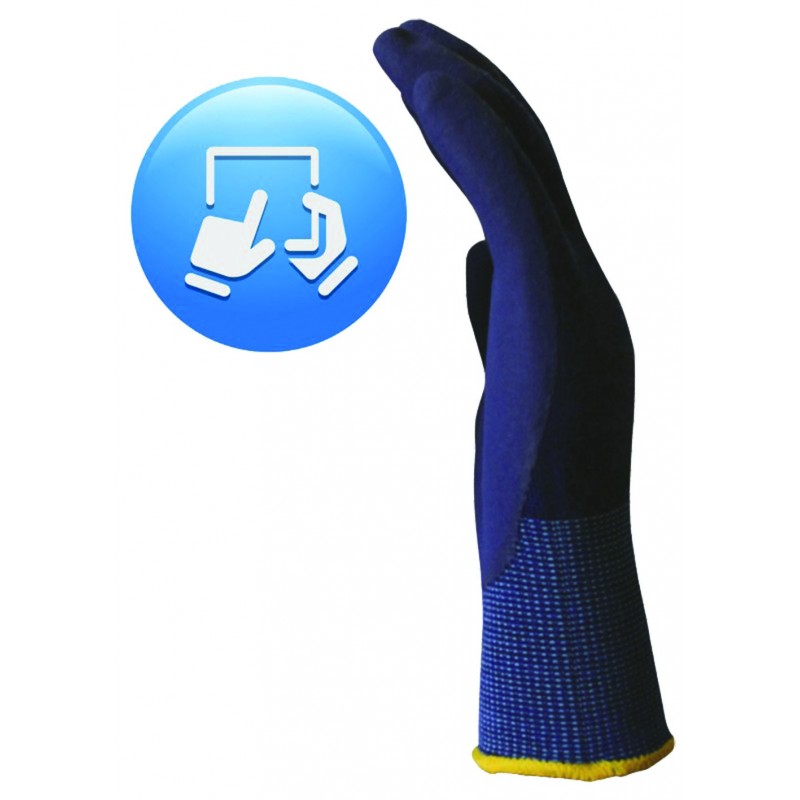 Gants tactiles anti-froid “SPECIAL ECRAN” coloris Bleu  