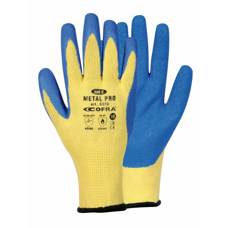 Gant Latex Granit anti-coupure doublure fibre aramidique METAL-PRO DuPont™   