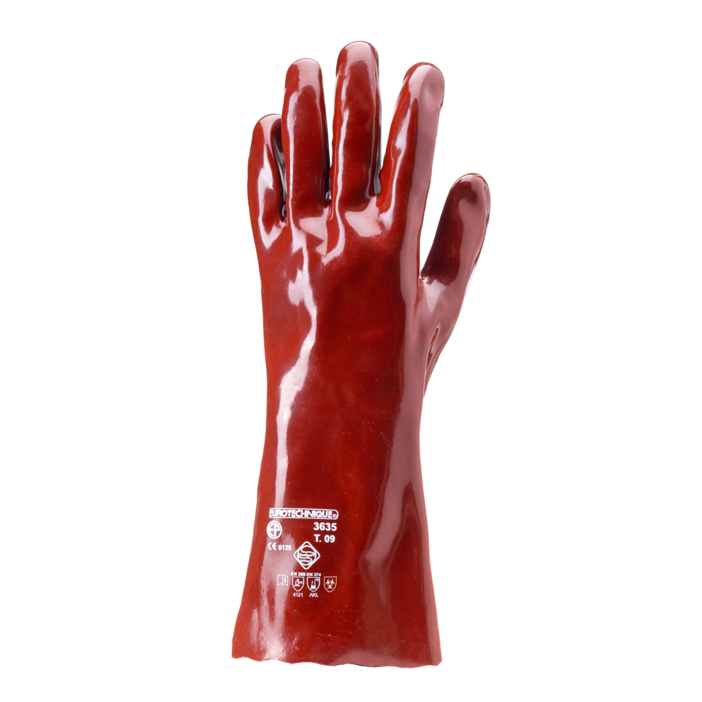 Gants de protection enduction PVC Coverguard ACTIFRESH Rouge L. 36 cm