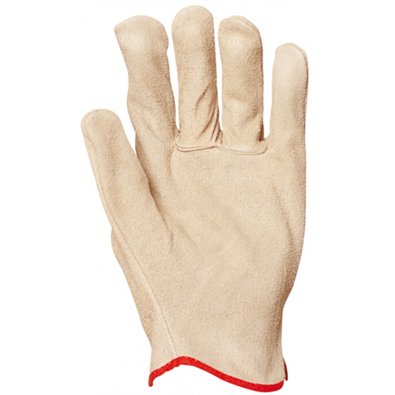 GANTS MAÎTRISE CROÛTE VACHETTE POIGNET ÉLASTIQUE  