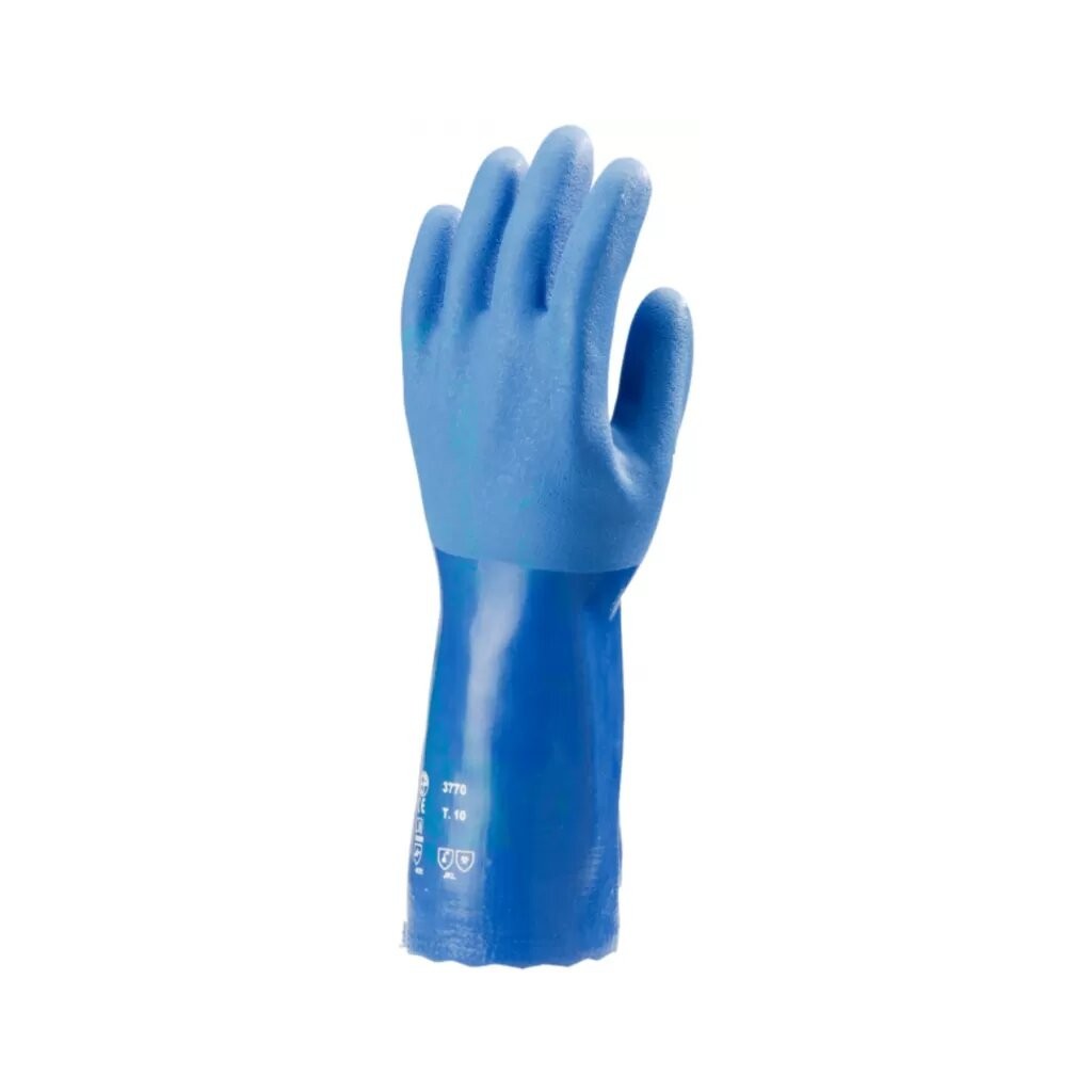 Firm Grip Gants de nettoyage en PVC bleu