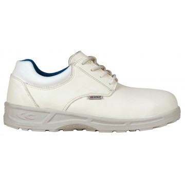 Chaussures de sécurité secteur médicales et alimentaire S2 SRC Cofra ENEA WHITE Blanc. Vu de face