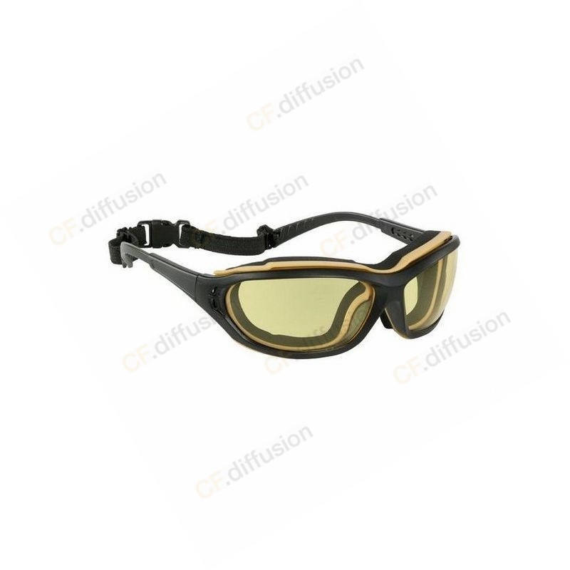 Lunettes de protection en polycarbonate avec traitement anti-buée COVERGUARD MO60976 Noir/jaune