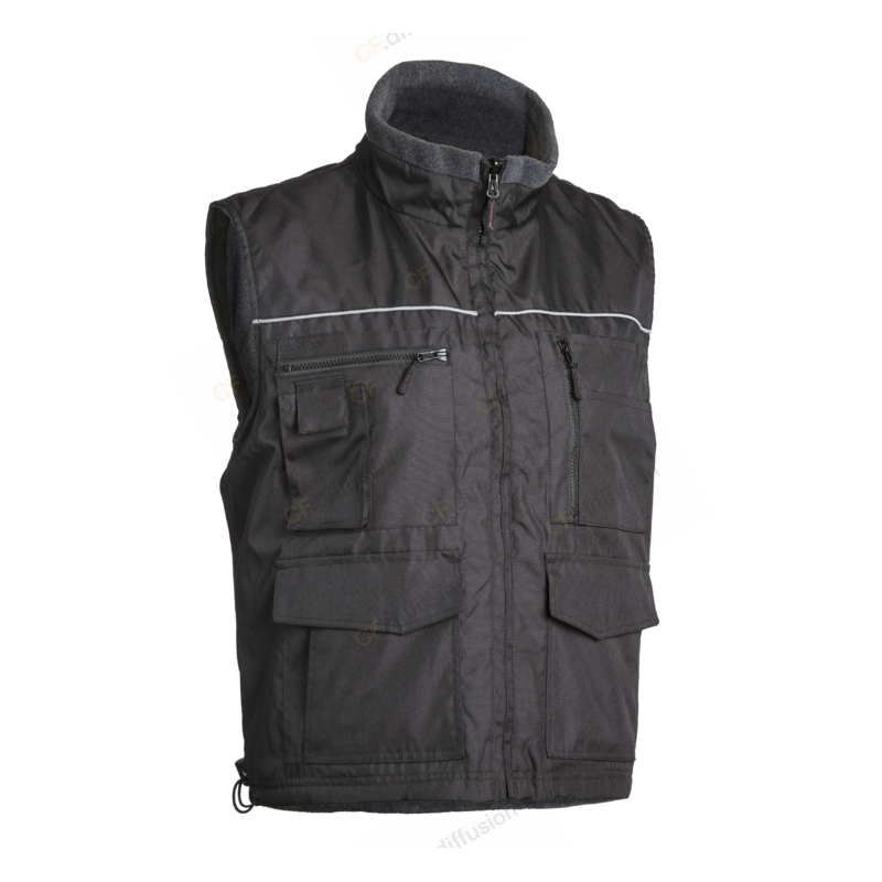 Gilet imperméable, réversible Coverguard 5CARN Noir. Vu de face