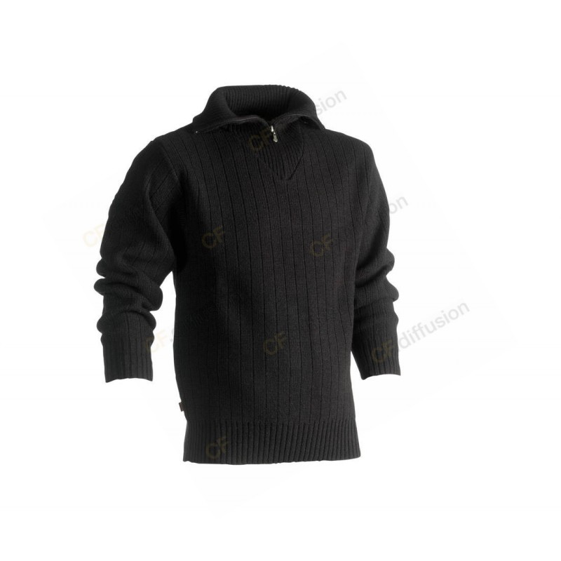 Pull-over contre le froid Herock Noir. Vu de face