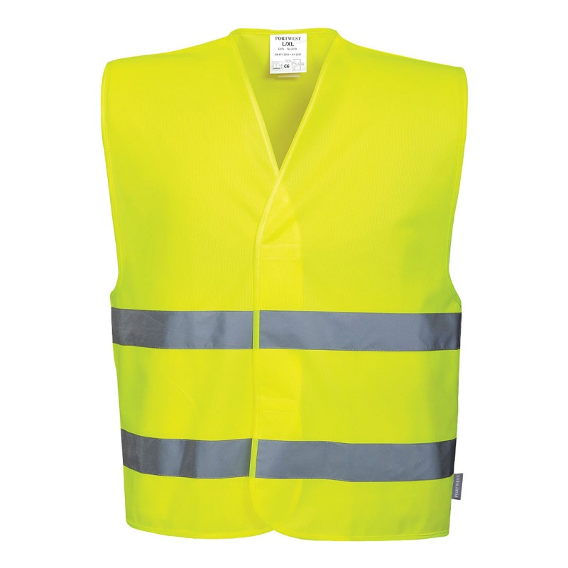 Gilet Haute visibilité Portwest C474 Jaune fluo. Vu de face