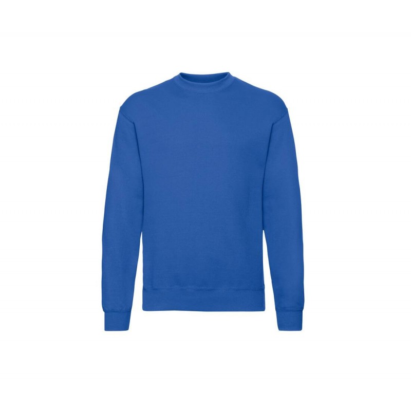 Sweat-shirt col rond Fruit Of The Loom Bleu Royal. Vu de face