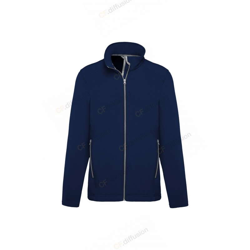 Veste Softshell TOP TEX K424 Marine. Vu de face