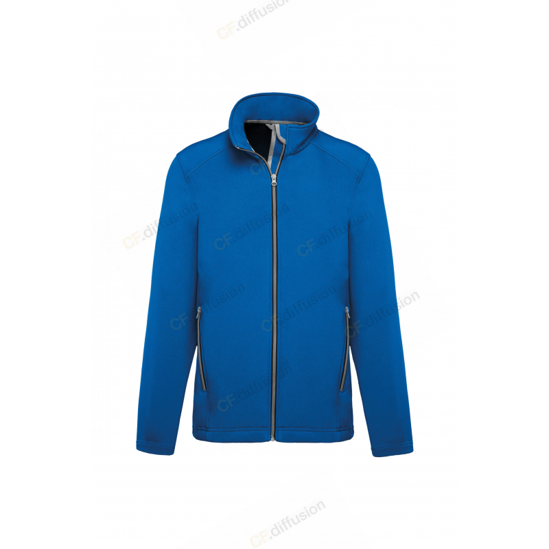 Veste Softshell TOP TEX K424 Bleu Royale. Vu de face