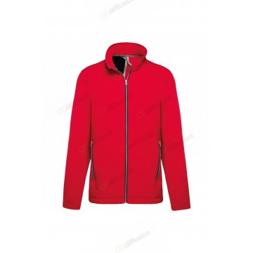 Veste Softshell TOP TEX K424 Rouge. Vu de face