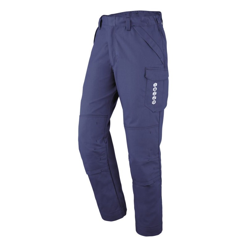 Pantalon Atex Cepovett AMIATA Marine. Vu de profil