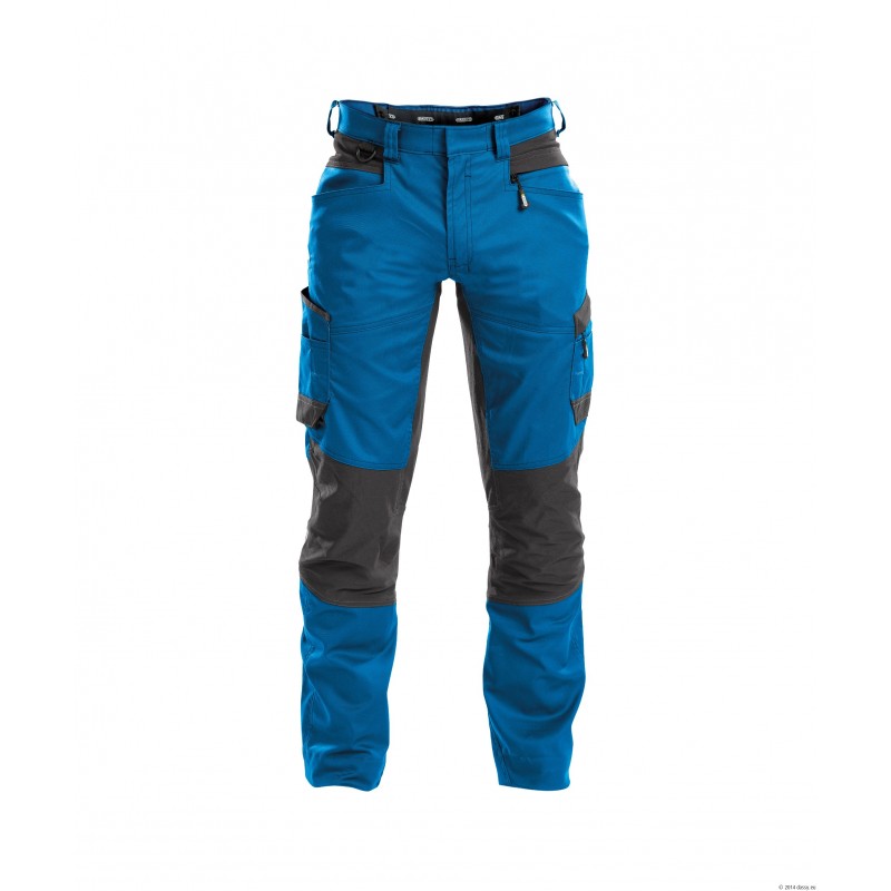 Pantalon Dassy HELIX Bleu / Gris anthracite. Vu de face