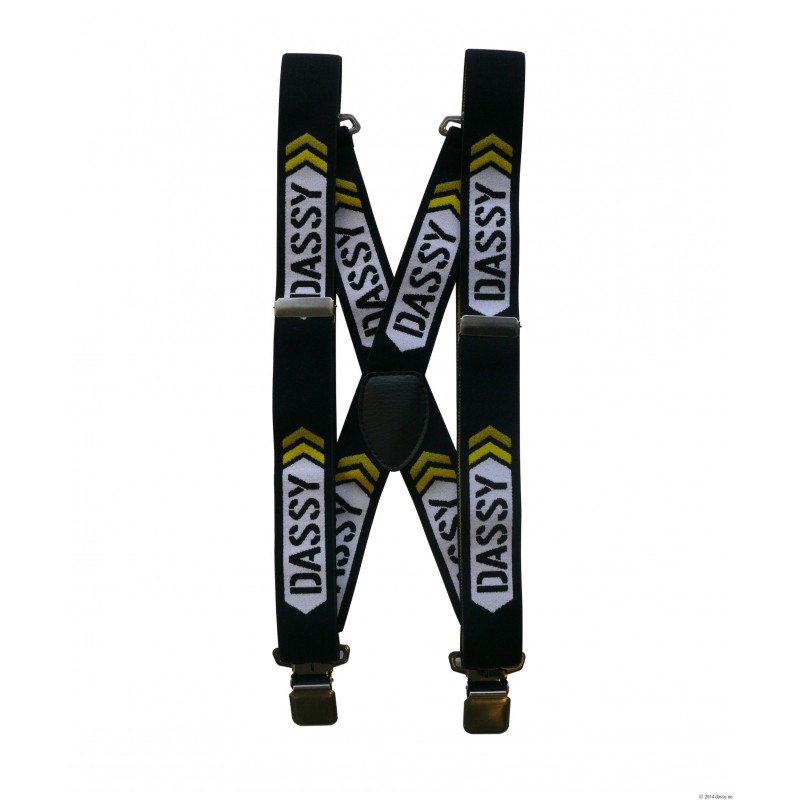Bretelles Dassy THEMIS largeur 3.5 cm- Ajustable en longueur coloris noir