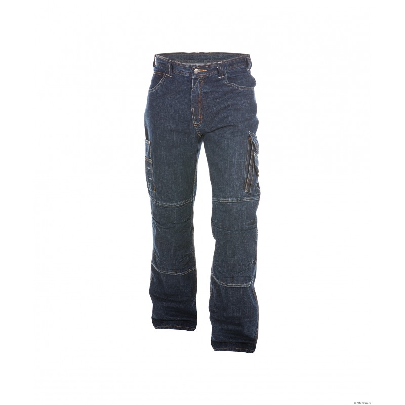 Jeans de travail Dassy KNOXVILLE Bleu jean. Vu de face