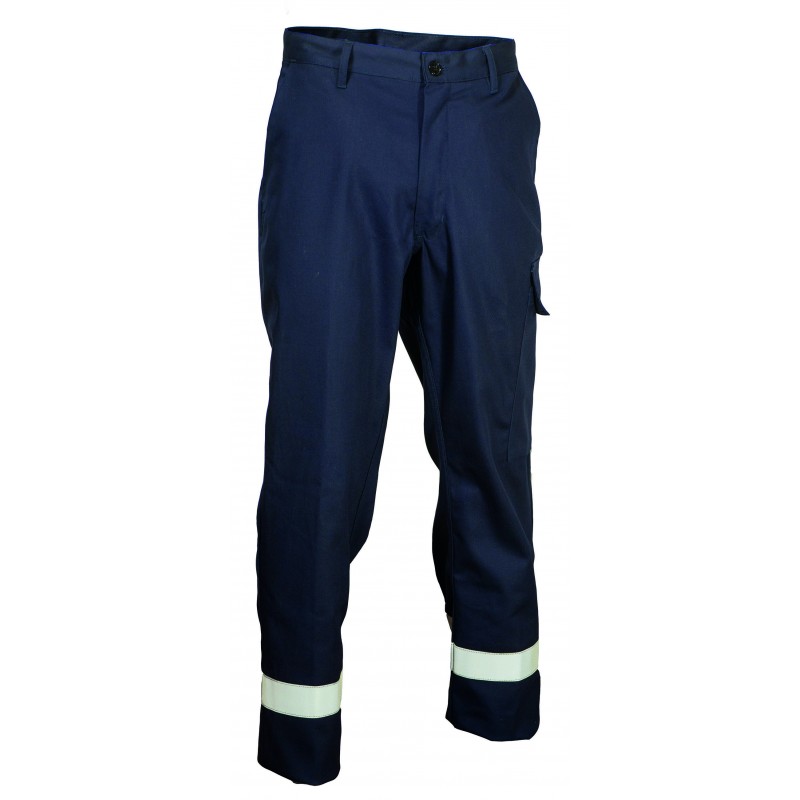 Pantalon Atex multirisques New Confort marine  bandes retro