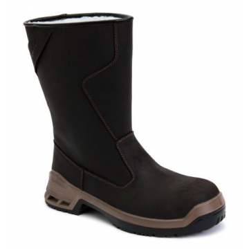 Bottes de sécurité en cuir fourrées  S3 CI SRC Honeywell - BACOU SILVEX Noir