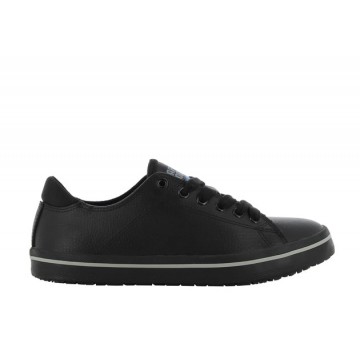 PAOLA - Basket en cuir noir