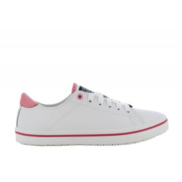 PAOLA - Basket en cuir rose
