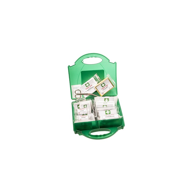 Trousse de premiers secours kit 25 Portwest FA10 Vert. Vu de face