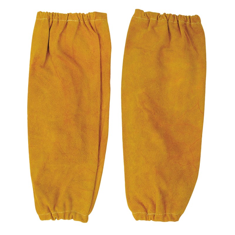 Manchettes pour soudeur en cuir PORTWEST SW20 Bronze. Vu de face
