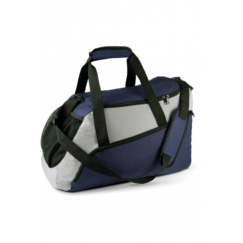 Sac de transport multipoches pour équipements TOP TEX KI0607 Marine/Gris. Vu de profil