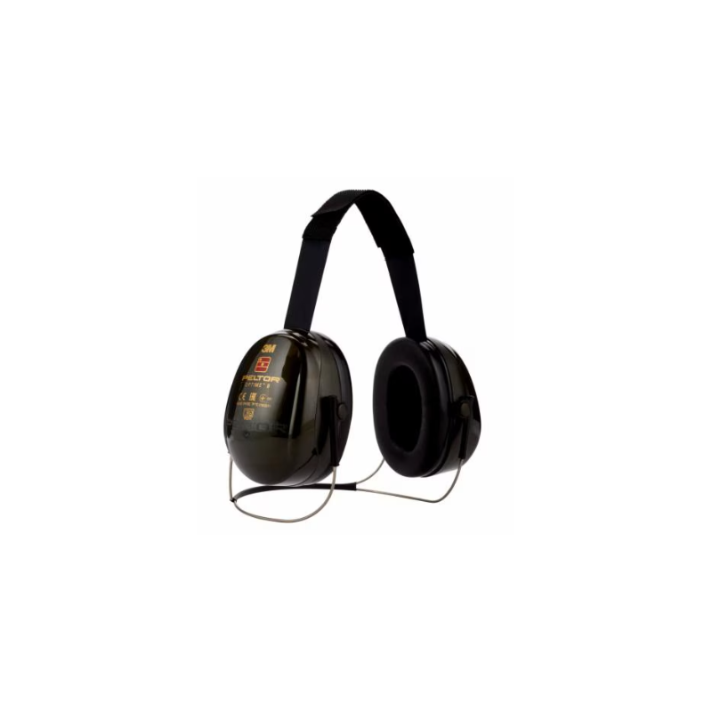 Casque antibruit avec serre-nuque 31 décibel 3M H52004 Vert. Vu de profil