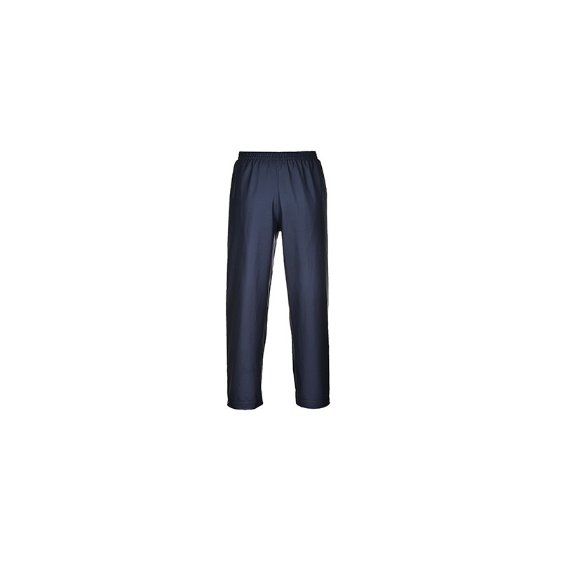 Pantalon de pluie antistatique et résistant à la flamme SEALTEX™ Portwest FR47 Marine. Vu de face
