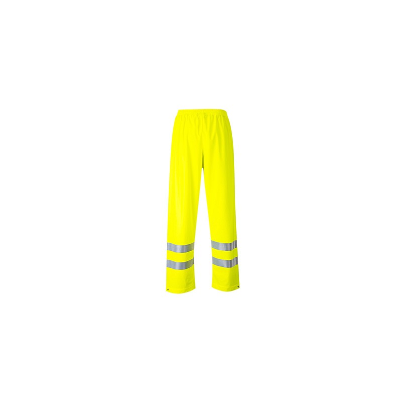 Pantalon de Pluie multirisques Haute-Visibilité SEALTEX™  Jaune Fluo. Vu de face