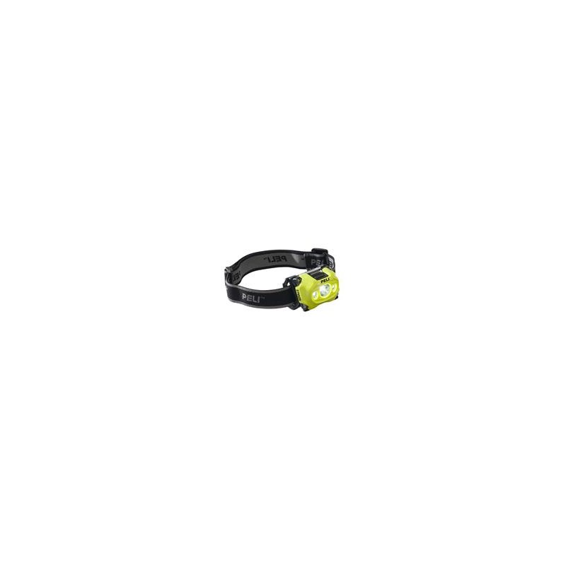 Lampe Frontale PELI 105 lumens 3 AAA Xénon/3 Leds ATEX Zone 0 Jaune
