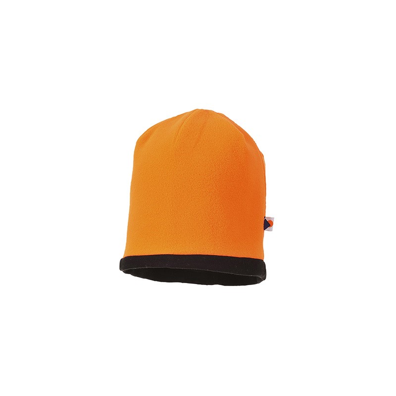Bonnet polaire réversible PORTWEST HA14 Orange/noir