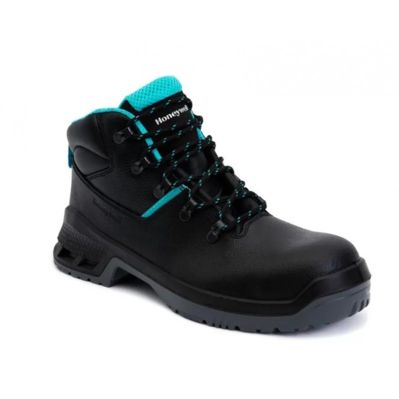 Chaussures de sécurité montante en cuir pleine fleur S3 SRC - Honeywell - PLOMITA Noir. Vu de profil Chaussures de sécurité montante en cuir pleine fleur S3 SRC - Honeywell - PLOMITA Noir. Vu de profil