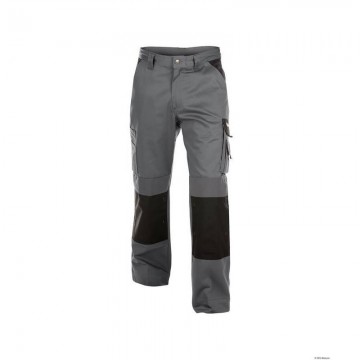 Pantalon de travail femme Dassy BOSTON Gris / Noir. Vu de face