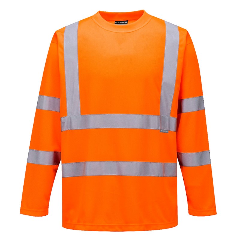 Tee-shirt Portwest S178 Haute visibilité Orange fluo. Vu de face