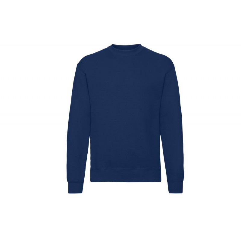 Sweat-shirt col rond Fruit Of The Loom Marine. Vu de face