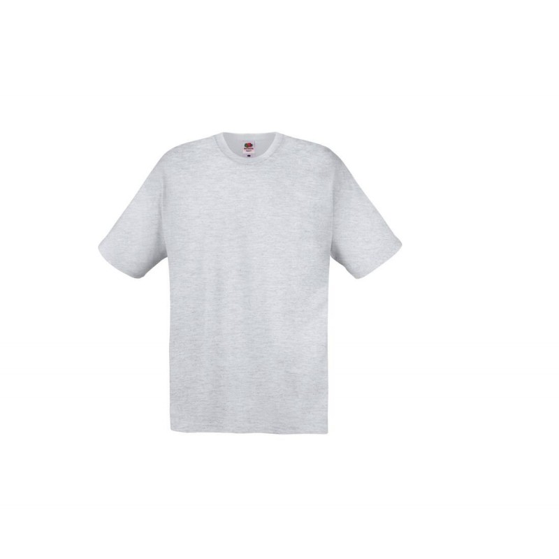 Tee shirt manches courtes Fruit of the Loom Gris. Vu de face