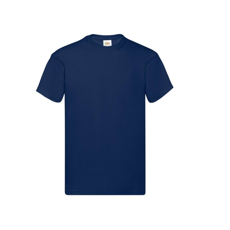 Tee-shirt manches courtes Fruit of the Loom Marine. Vu de face