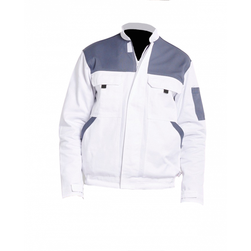Blouson spécial peintre PBV 09TYCBG2 Gris / Blanc. Vu de face
