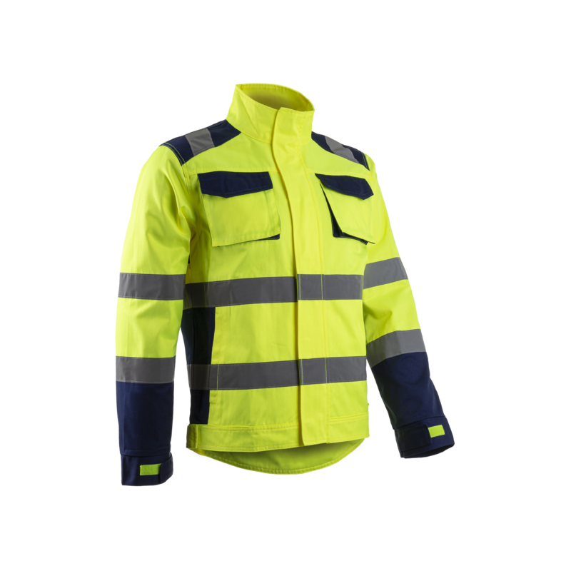 Veste Haute Visibilité Coverguard 5HBJ160 Jaune fluo/Marine. Vu de face