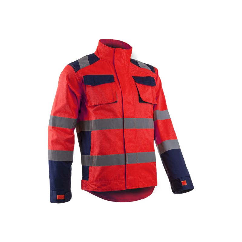 Veste Haute Visibilité Coverguard 5HBJ130 Rouge fluo/Marine