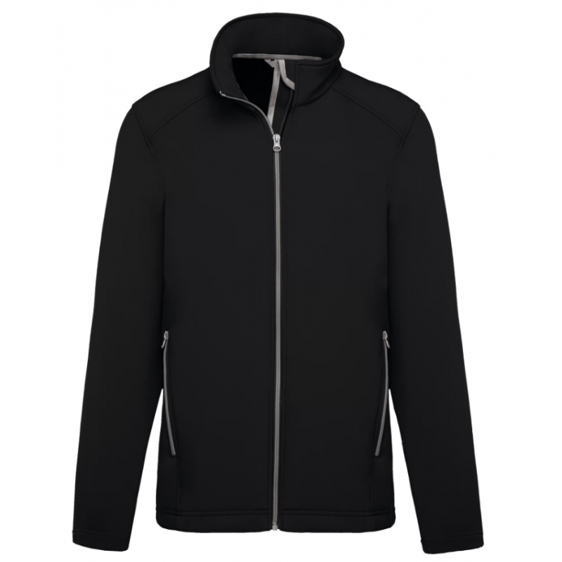 Veste Softshell TOP TEX K424 Noir. Vu de face